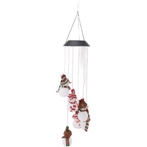 Wasserdichtes RGB-LED-Schneemann-Solar-Windspiel (1/4)