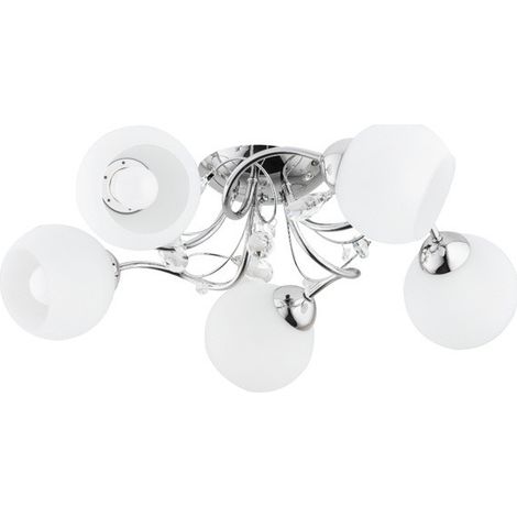 Plafoniera classica cromata LIVIA PRO 5xE27 52cm Alfa (1/2)