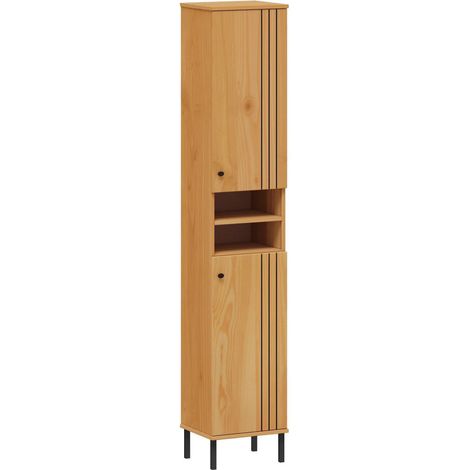 Badezimmer Hochschrank Kiefer massiv eichefarbig WILLOW-69 (1/5)