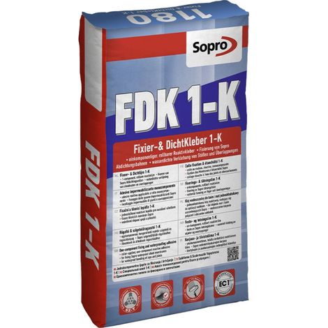 Colle étanche pour membranes et bandes d'étanchéité - Sopro FDK 1-K - 5 kg
