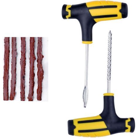 Car Tire Repair Tools Rubber Strips Tire Repair Kit Rebound Tool Set Tubeless Tire Puncture Plug (1/4)