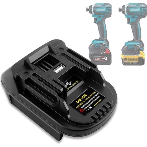 DM18M Adaptateur pour outils électriques, adaptateur de charge USB pour 20 V et pour batterie 18 V pour outils électriques 18 V (sans (1/5)