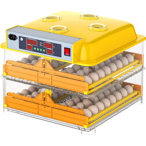 Wiltec Automatische Brutmaschine für 96 Eier, Inkubator mit vollautomatischem Wendesystem, Brutautomat mit Temperatursteuerung und Feuchtigskeitsregulierung, Brutkasten zum Eier ausbrüten (1/5)