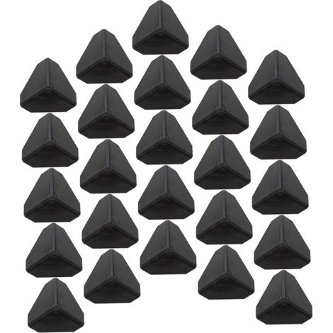 100 protège-coins pour meubles, plastique, noir, pour bureau (1/5)