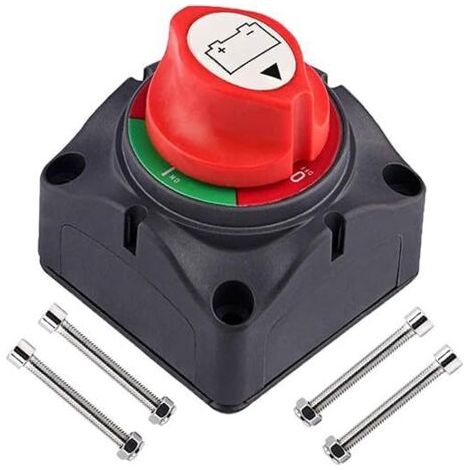 Coupe-batterie - Avec bouton marche/arrêt - De haute performance - 12 à 48 V - 300/10 000 A - Etanche - Pour voiture de tourisme RV, ATV, UTV et bateau (1/5)