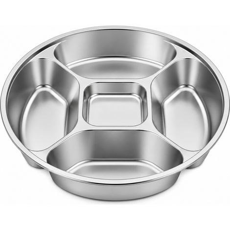 1 Pcs Plat Divisé 5 Compartiments Inox 316 22,5x5cm alimentaire Préparation Repas Cuisine (1/5)