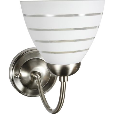 Applique murale Candellux ULI argent satiné E27 verre (1/4)