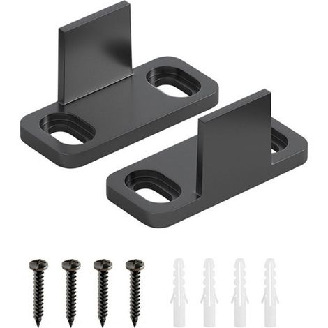 AHLSEN Guide de Porte coulissante, Guide de Sol de Porte de Grange, 2 pièces de quincaillerie de Guide inférieur réglable Non Fendu,Guide de Plancher Porte coulissante (1/5)