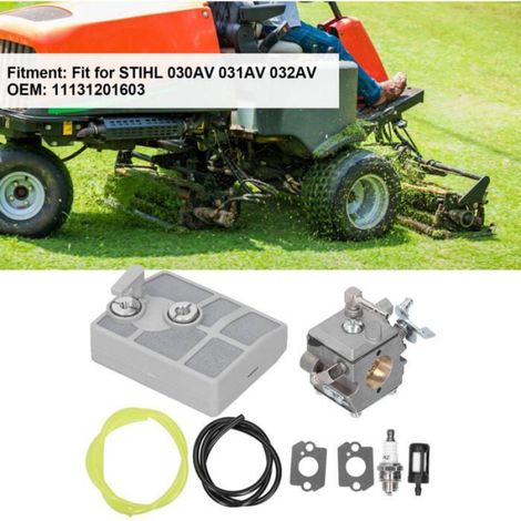 Carburateur et filtre à air pour tronçonneuse Stihl 030AV 031AV 032AV Remplace Walbro 11131201603 (1/5)