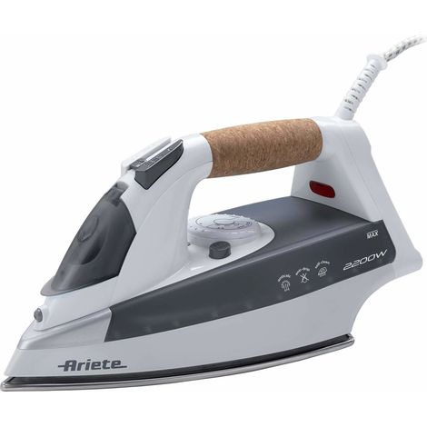Ariete 6232 Trocken- & Dampfbügeleisen Edelstahl-Bügelsohle Grau 2200 W