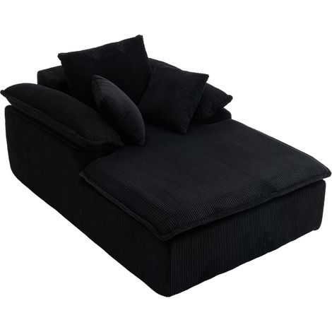 Canapé relax sans armature en velours côtelé, 177x122x92 cm, design intérieur confortable (1/5)