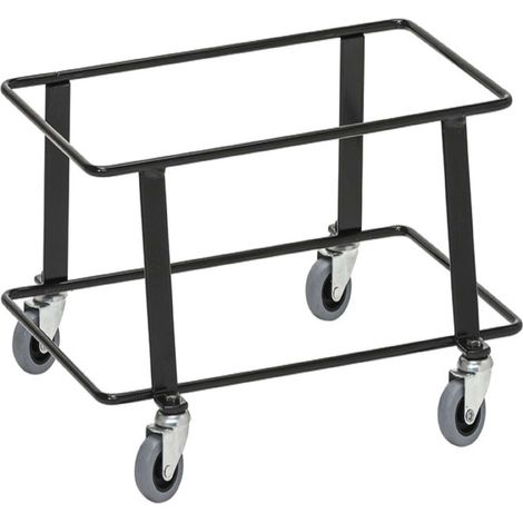 Cestino dolly per la spesa Nero, LxPxH (mm) 430 x 285 x 285 - Kongamek KM1610570