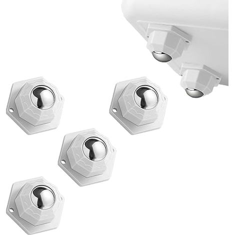 4 Pieces Heavy Load 200kg Caster Wheels Heavy Duty Furniture Ball Casters Universal 360° Adhesive Casters Silent Wheels for Furniture Kitchen Utensils Storage Boxes (1/5)