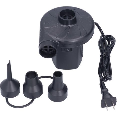 Pompe à air électrique en ABS, dotée de 3 embouts, portable et efficace, compatible avec les bouées, les matelas gonflables, etc. (1/5)