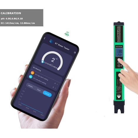 5-in-1 Digital Water Quality Tester, Smart pH BT/EC/TDS/CF/Temp for Drinking Water in a Hydroponic Aquarium (1/5)