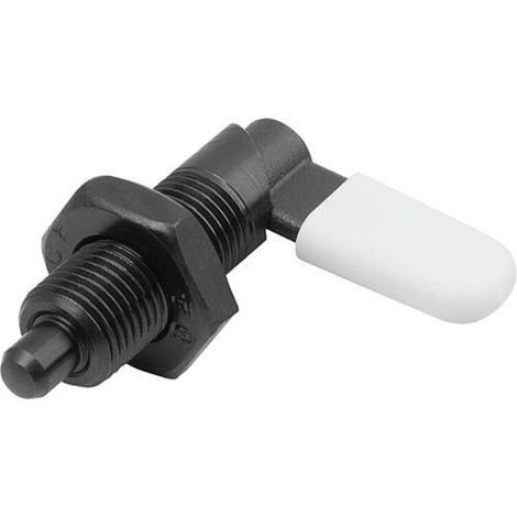 KIPP Sperrriegel M20 D=10 Stahl brüniert mit Gewindehülse Kappe (1/3)