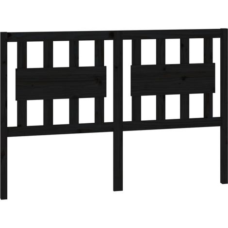 Tête de lit accessoire couchage chambre à coucher meuble 145,5 x 4 x 100 cm bois de pin noir TDL0202292