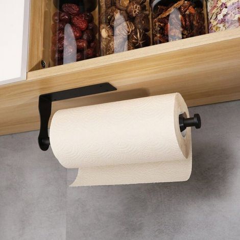Porte-serviettes - Acier Inoxydable - 30 3 X 10 2 Cm - Noir - Murale - 1 Pièce (1/4)