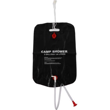 Sac de douche chauffant solaire pliable et portable en PVC de 20 L pour le camping en plein air (1/5)
