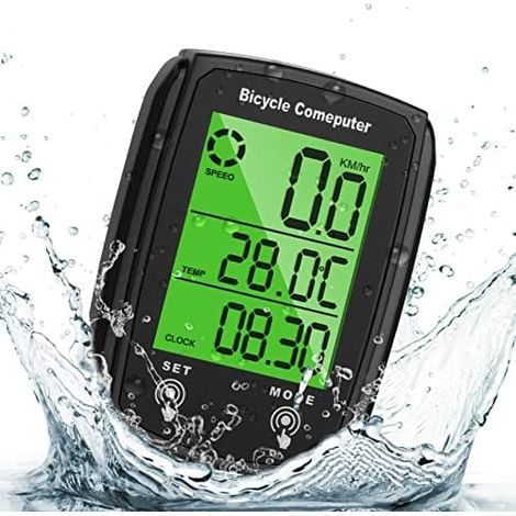 Fahrradcomputer, 19 Funktionen, IP65 wasserdicht, mit LED-Hintergrundbeleuchtung, Touch-Bedienung, automatischer Start/Stopp-Funktion, Geschwindigkeitsmesser und Mountainbike-Kilometerzähler (1/5)