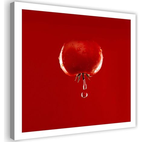 Tableau sur toile Tomate rouge légumes eau 40x40 (1/5)