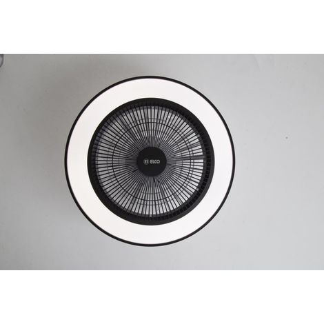 Elco PV-50MC, Ventilador de techo con diseño industrial y sistema de aspas metálicas de alta potencia, Negro / Gris