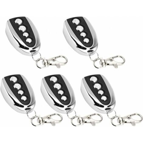 Lot de 5 ouvre-porte de garage électrique à télécommande, 433 MHz pour clonage de portail, de garage, de clonage électrique universel (5 pièces) (1/5)