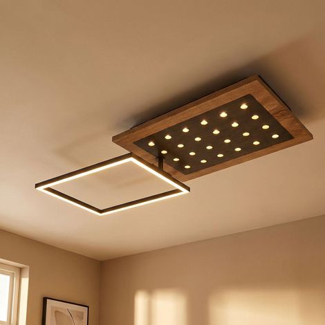 Plafoniera LED Lampada da soffitto Lampada da soggiorno Metallo nero ruotabile L 63,5 cm