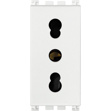 VIMAR - 19203.AB.B 2P+T 16A P17/11 Prise anti-pile, blanche