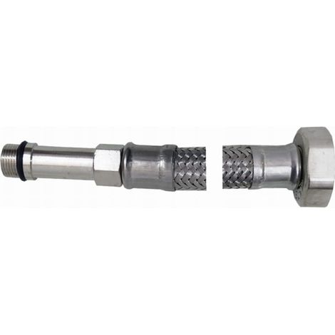 Tuyau de robinet tressé 50 cm 1/2'' x 10 en acier inoxydable (1/2)