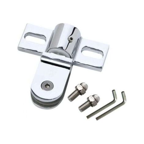 Charnière pivotante pour porte de douche en verre, charnière pivotante supérieure et inférieure (1/3)
