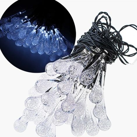 LED-Solarlampen Icecicles IP65 6,5 m 30 LEDs Kaltweiß