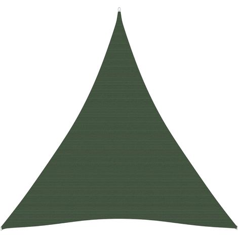 Vela ombreggiante/ombrellone 160 g/m² HDPE 4 x 5 x 5 m verde scuro 020009434
