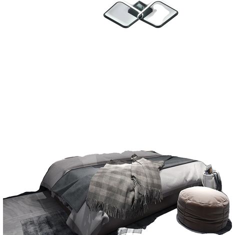 Lámpara de techo LED, 54 cm, 42 W, 220 V, negra, ahorro de energía. (1/5)