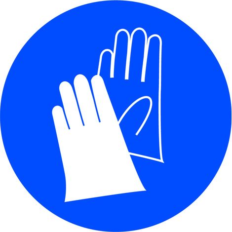 Signalisation de Travaux Temporaires Panneaux de Travaux  Temporaires. Danger Chantier Temporaire - Port de gants de protection obligatoire - Panneau rétroréfléchissant
