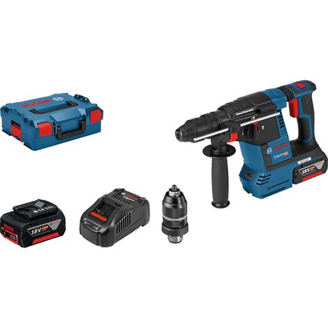 Bosch Akku-Bohrhammer GBH 18V-26 F mit 2x 5,0 Ah Akkus mit Ladegerät, inklusive L-BOXX (1/10)