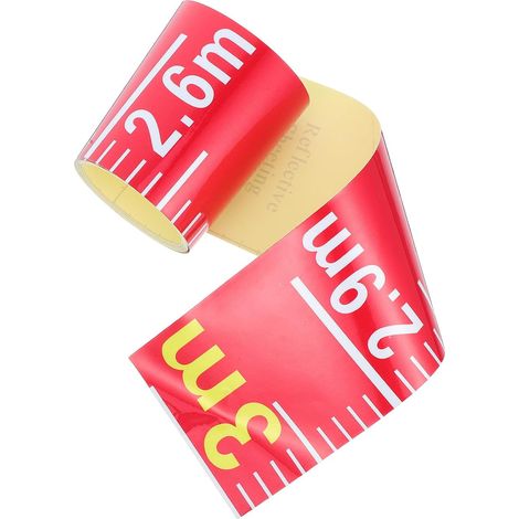 Autocollant Mesure de Niveau d'Eau en PVC Rouge 10cm pour Réservoirs et Piscines Jardin DIY (1/5)