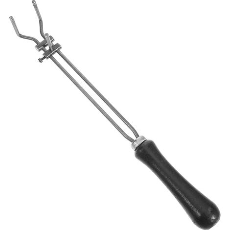 DECHOUS Pince à Creuset en Acier Carbone pour Affinage des Métaux Précieux et Coulée, Outil Professionnel Noir pour Fonte d'or et D'argenté en Fonderie (1/5)