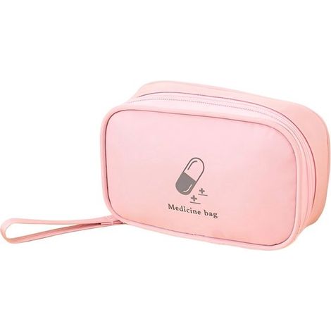 Trousse de premiers secours，25 x 19 x 22 cm，Pharmacie de voyage portable，Organisateur de médicaments，Trousse de premiers secours vide (1/5)