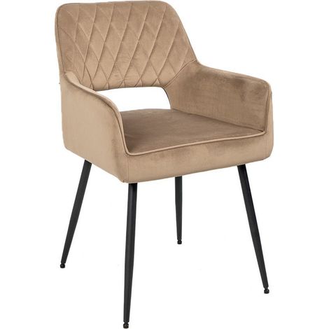Naber Stuhl Lera 1V, Gestell schwarz, Bezug taupe (1/5)