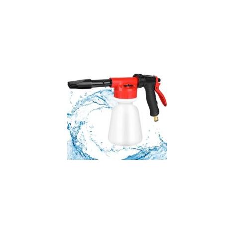 Schaumpistole, 1-Liter-Schaumsprüher, verstellbare Sprühpistole für Seifenspender mit universellem Gartenschlauchanschluss, für Gartenschläuche, Autowäsche - Crezuo