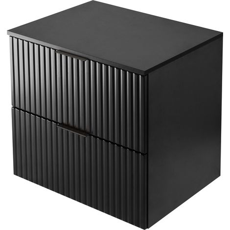 Meuble vasque, Cachemire / Chêne Craft + poignée noire, 100 (80 + 20) × 77 × 46 cm + Plan de travail, pieds noirs (1/3)