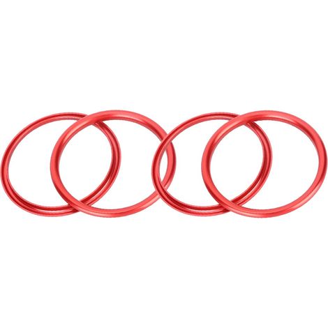 Ensemble de 4 anneaux décoratifs en alliage d'aluminium pour grilles d'aération intérieures automobiles, compatibles avec Audi A1. (1/5)