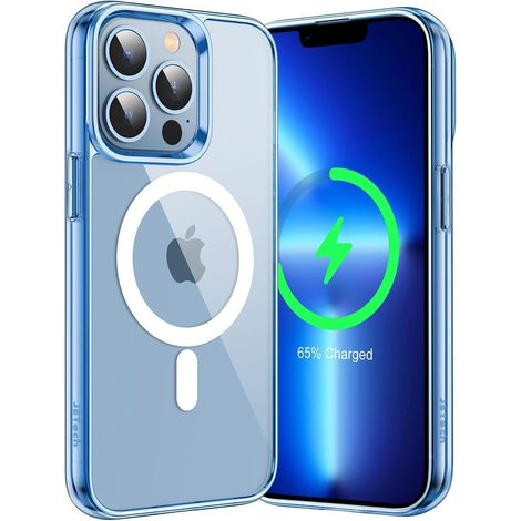 Handyhülle iPhone 13 Pro MagSafe Magnetisch Stoßfest Sierrablau (1/5)