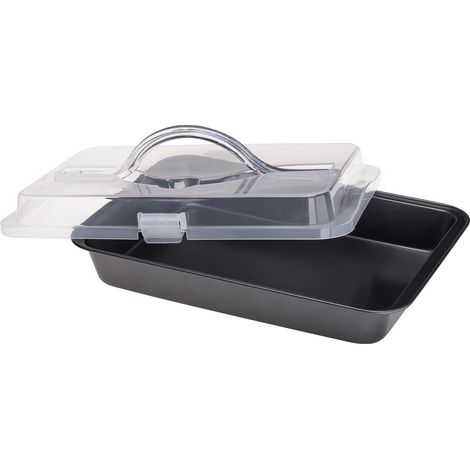Rechteckige, antihaftbeschichtete Backform mit Deckel, IDEAL 32,5 x 22,5 x 5 cm