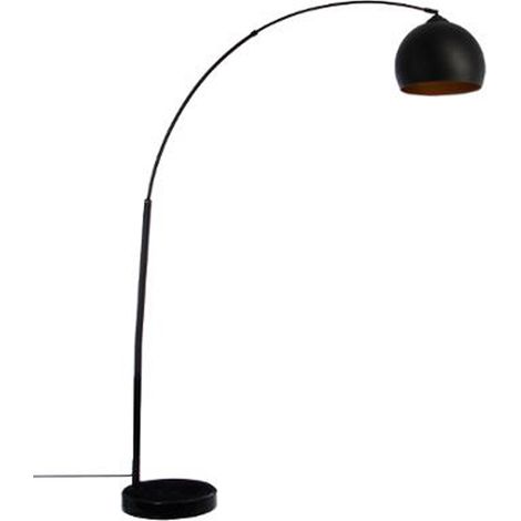Lampadaire coloris noir en metal et Polypropylène - Dim : L110 x l31 x H175 cm - PEGANE - (1/2)