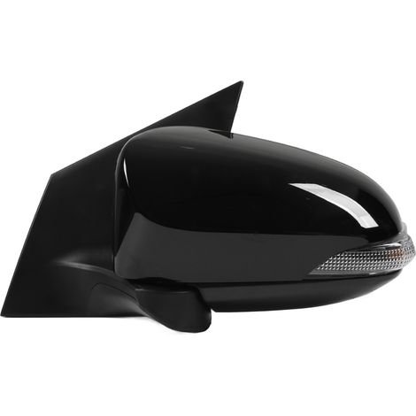 Rétroviseur extérieur gauche chauffant électrique noir brillant avec clignotant intégré pour Corolla E170 2014-2019 (1/5)