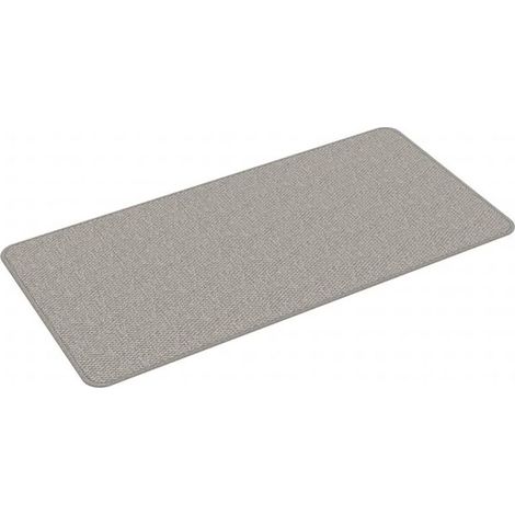 Tapis de couloir texturé en sisal platine 50x100 cm (1/5)