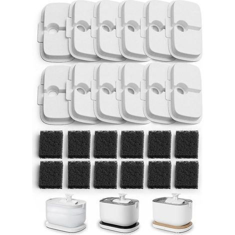 Pack of 12 replacement filters for PLWF005/PLWF115/WF105 cordless water dispenser, pet water fountain (1/5)