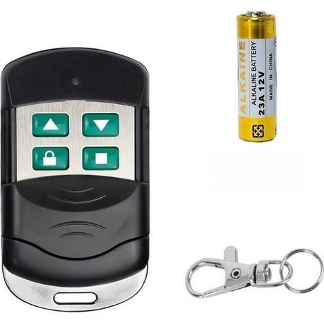 Télécommande de copie 433 MHz pour porte de garage/portail, 4 boutons verts, compatible porte enroulable, copie sans fil pour sécurité et accès (1/4)